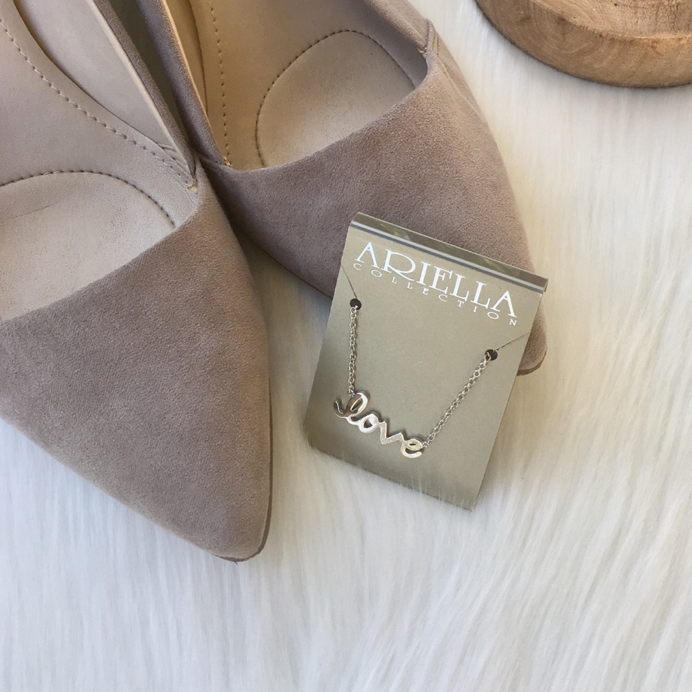 NWT LOVE Silver Adjustable Necklace